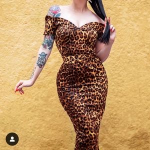 New British retro leopard dress 14